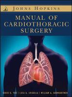 Johns Hopkins Manual of Cardiothoracic Surgery