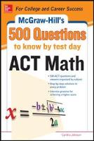 500 ACT Math Questions to Know by Test Day