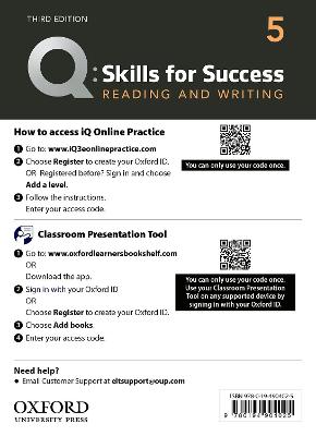 Q: Skills for Success: Level 5: Reading and Writing Teacher's Access Card