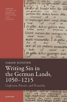 Writing Sin in the German Lands, 1050-1215