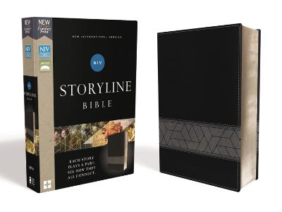 NIV, Storyline Bible, Leathersoft, Black, Comfort Print