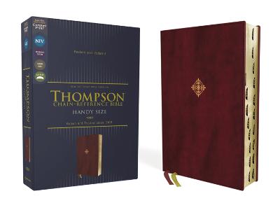 NIV, Thompson Chain-Reference Bible, Handy Size, Leathersoft, Burgundy, Thumb Indexed, Red Letter, Comfort Print