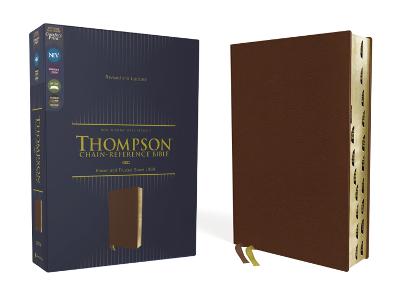 NIV, Thompson Chain-Reference Bible, Genuine Leather, Buffalo, Brown, Red Letter, Thumb Indexed, Art Gilded Edges, Comfort Print