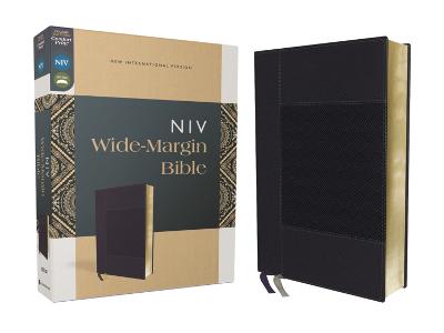 NIV, Wide Margin Bible, Leathersoft, Navy, Red Letter, Comfort Print