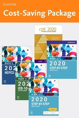 Step-By-Step Medical Coding 2020 Edition - Text, Workbook, 2020 ICD-10-CM for Physicians Edition, 2020 HCPCS Professional Edition and AMA 2020 CPT Professional Edition Package