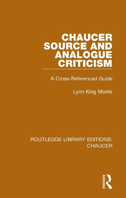 Chaucer Source and Analogue Criticism