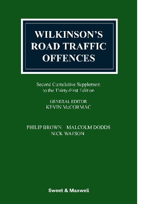 Wilkinson's Road Traffic Offences