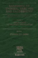 Handbook of Thermal Analysis and Calorimetry