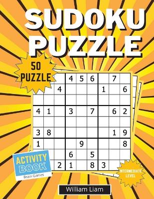 Intermediate level sudoku puzzle for adults 50 pages of brain games for adults