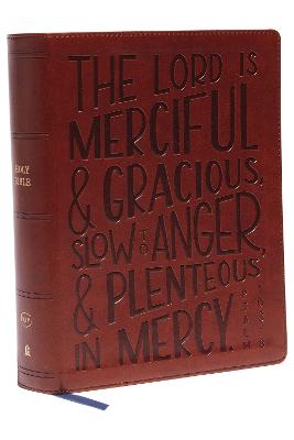 KJV, Journal Reference Edition Bible, Verse Art Cover Collection, Leathersoft, Brown, Red Letter, Comfort Print