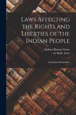 Laws Affecting the Rights and Liberties of the Indian People