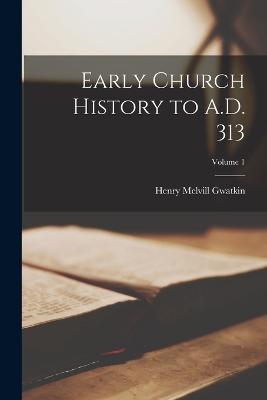 Early Church History to A.D. 313; Volume 1