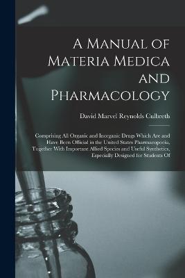 Manual of Materia Medica and Pharmacology