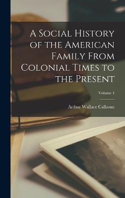 Social History of the American Family From Colonial Times to the Present; Volume 1