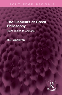 The Elements of Greek Philosophy