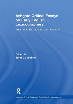 Ashgate Critical Essays on Early English Lexicographers