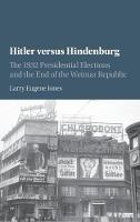 Hitler versus Hindenburg
