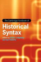 Cambridge Handbook of Historical Syntax
