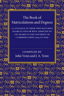 Book of Matriculations and Degrees