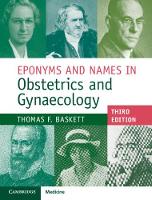 Eponyms and Names in Obstetrics and Gynaecology