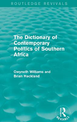 The Dictionary of Contemporary Politics of Southern Africa