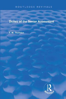 Duties of the Senior Accountant