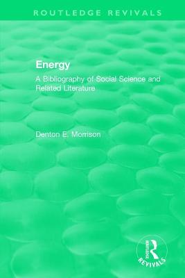 Routledge Revivals: Energy (1975)