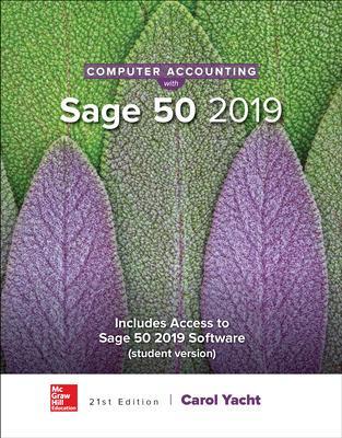 Computer Accounting with Sage 50 2019