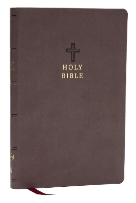 NKJV Holy Bible, Value Ultra Thinline, Charcoal Leathersoft,  Red Letter, Comfort Print
