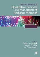 SAGE Handbook of Qualitative Business and Management Research Methods (The) (2 Vol Set)