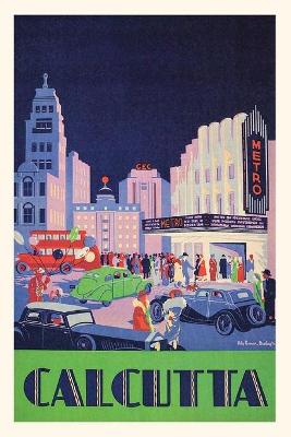 Vintage Journal Calcutta, India Travel Poster