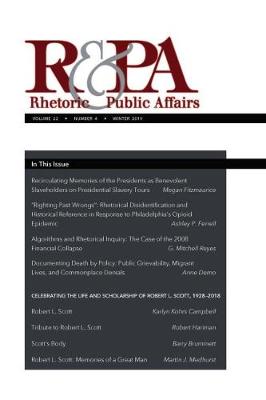 Rhetoric & Public Affairs 22, No. 4