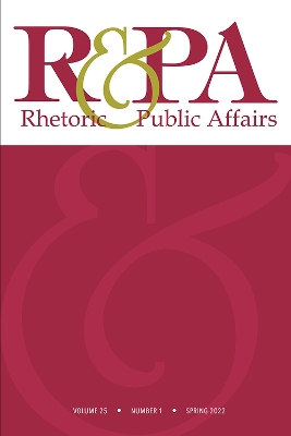 Rhetoric & Public Affairs 25, no. 1