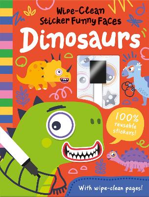 Wipe-Clean Sticker Funny Faces Dinosaurs