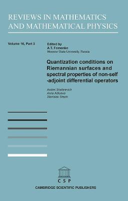 Quantization Conditions on Riemannian Surfaces and Spectral Properties of Non-Selfadjoint Differential Operators