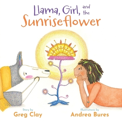 Llama, Girl, and the Sunriseflower