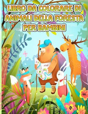 Animali della foresta libro da colorare per i bambini