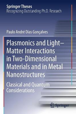 Plasmonics and Light-Matter Interactions in Two-Dimensional Materials and in Metal Nanostructures