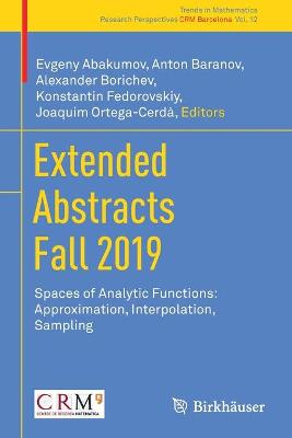 Extended Abstracts Fall 2019