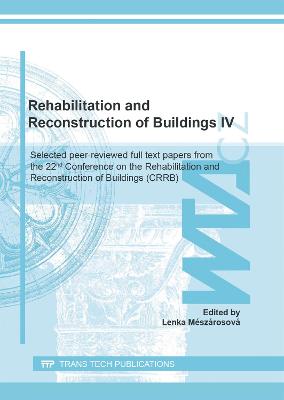 Rehabilitation and Reconstruction of Buildings IV