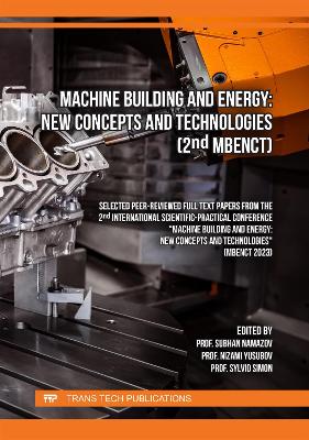 Machine Building and Energy: New Concepts and Technologies (2nd MBENCT)
