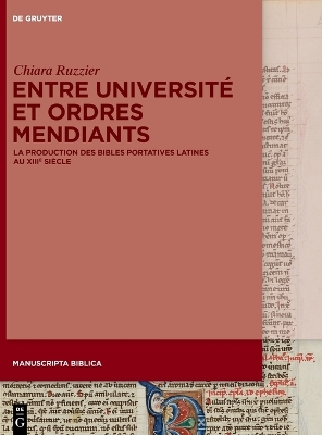 Entre Universit? Et Ordres Mendiants