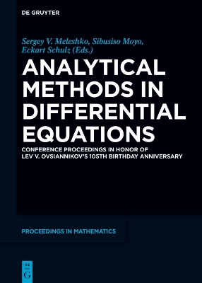 Analytical Methods in Differential Equations