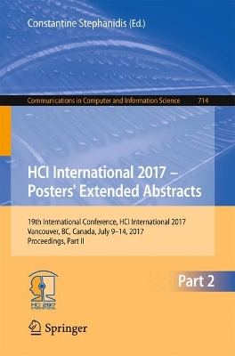 HCI International 2017 - Posters' Extended Abstracts