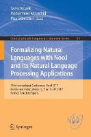 Formalizing Natural Languages with NooJ and Its Natural Language Processing Applications