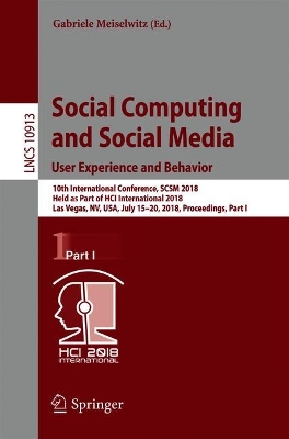 Social Computing and Social Media. User Experience and Behavior
