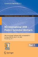 HCI International 2018 - Posters' Extended Abstracts