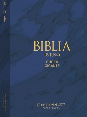 Biblia Rvr 1960 Letra Super Gigante Cuero Genuino Azul Con Indice (Bible Rvr 1960 Super Giant Print Genuine Leather Bllue (Spanish Edition)