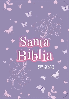 Biblia Rvr 1960 Compacta Simil Piel Juvenil Mariposa Lila (Bible Rvr 1960 Compact Size Leatherlike Youth Lilac Butterfly (Spanish Edition)