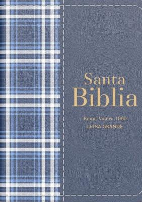 Biblia Rvr 1960 Compacta Simil Piel Cuadros Azul Marino Oscuro (Bible Rvr 1960 Compact Size Leatherlike Navy Blue Checked Pattern (Spanish Edition)